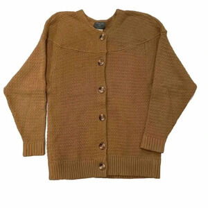 Divine Knits By Judit Hand Knit handmade Cotton cardigan Sweater Size Medium